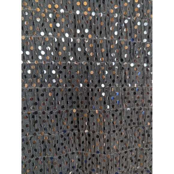 Mossimo Black Sequin Size Small Mesh Tank Top Wide Strap Shell - Picture 2 of 4